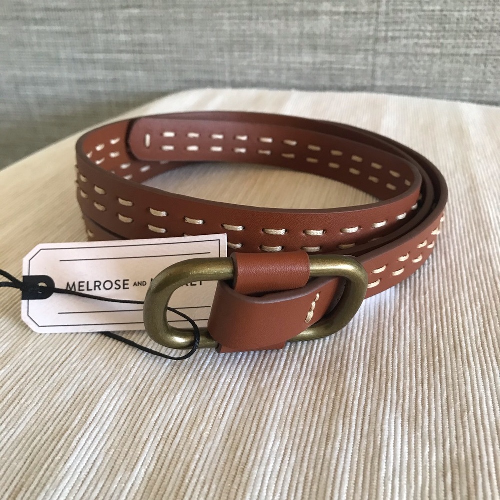 Melrose And Market Faux Leather Brown Belt L